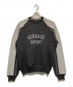 VERSACE Sportヴェルサーチ スポーツ）の古着「ロゴニット」｜グレー