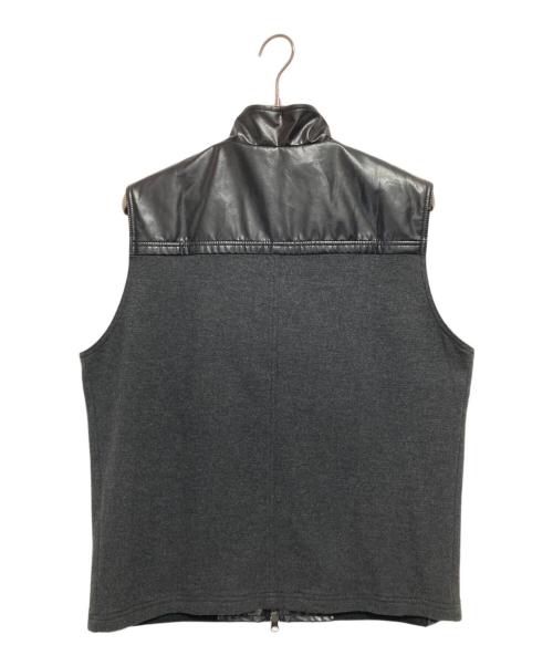 VERSACE Sport（ヴェルサーチ スポーツ）VERSACE Sport (ヴェルサーチ スポーツ) エコレザー切替ベスト ブラック サイズ:Lの古着・服飾アイテム