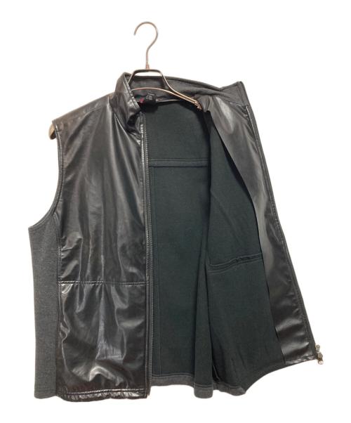VERSACE Sport（ヴェルサーチ スポーツ）VERSACE Sport (ヴェルサーチ スポーツ) エコレザー切替ベスト ブラック サイズ:Lの古着・服飾アイテム