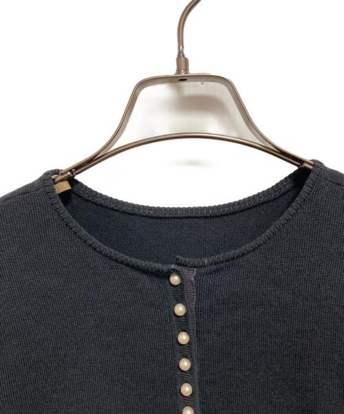 BALLSEY（ボールジィ）BALLSEY (ボールジィ) ウールポリエステル バックパールボタンプルオーバー ブラック サイズ:Mの古着・服飾アイテム