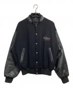 SUMACスマック）の古着「レザースリーブスタジャン」｜ブラック