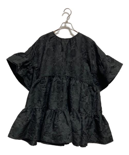 merry jenny（メリージェニー）merry jenny (メリージェニー) ジャガードフリルワンピース ブラック サイズ:FREEの古着・服飾アイテム