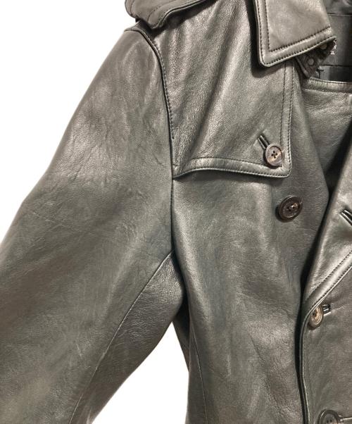 BURBERRY BLACK LABEL（バーバリーブラックレーベル）BURBERRY BLACK LABEL (バーバリーブラックレーベル) ラムレザートレンチコート ブラック サイズ:Lの古着・服飾アイテム