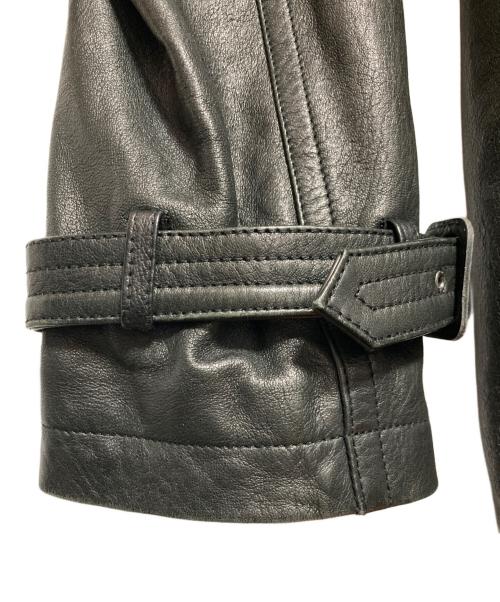 BURBERRY BLACK LABEL（バーバリーブラックレーベル）BURBERRY BLACK LABEL (バーバリーブラックレーベル) ラムレザートレンチコート ブラック サイズ:Lの古着・服飾アイテム