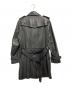 BURBERRY BLACK LABEL (バーバリーブラックレーベル) ラムレザートレンチコート ブラック サイズ:L：70000円