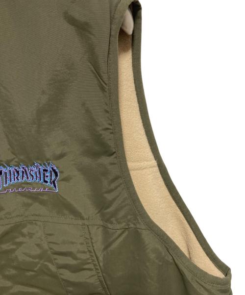 THRASHER（スラッシャー）THRASHER (スラッシャー) リバーシブルベスト オリーブ サイズ:L 未使用品の古着・服飾アイテム