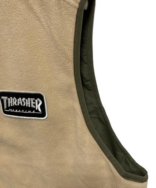 THRASHER（スラッシャー）THRASHER (スラッシャー) リバーシブルベスト オリーブ サイズ:L 未使用品の古着・服飾アイテム