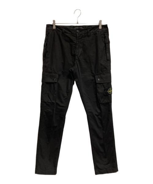 STONE ISLAND（ストーンアイランド）STONE ISLAND (ストーンアイランド) スリムフィットカーゴパンツ ブラック サイズ:78.5㎝（W31）の古着・服飾アイテム