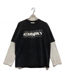 Cabaret Poval（キャバレーポバール）の古着「切替カットソー」｜ブラック