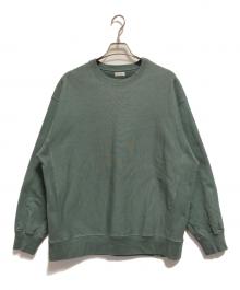 STEVEN ALAN（スティーブンアラン）の古着「ウラケ セットイン クルーネック スウェット」｜グリーン
