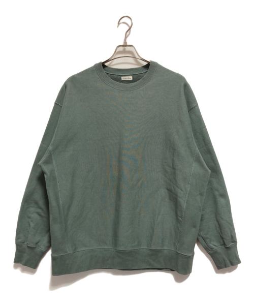 STEVEN ALAN（スティーブンアラン）STEVEN ALAN (スティーブンアラン) ウラケ セットイン クルーネック スウェット グリーン サイズ:Lの古着・服飾アイテム