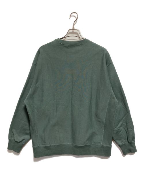 STEVEN ALAN（スティーブンアラン）STEVEN ALAN (スティーブンアラン) ウラケ セットイン クルーネック スウェット グリーン サイズ:Lの古着・服飾アイテム