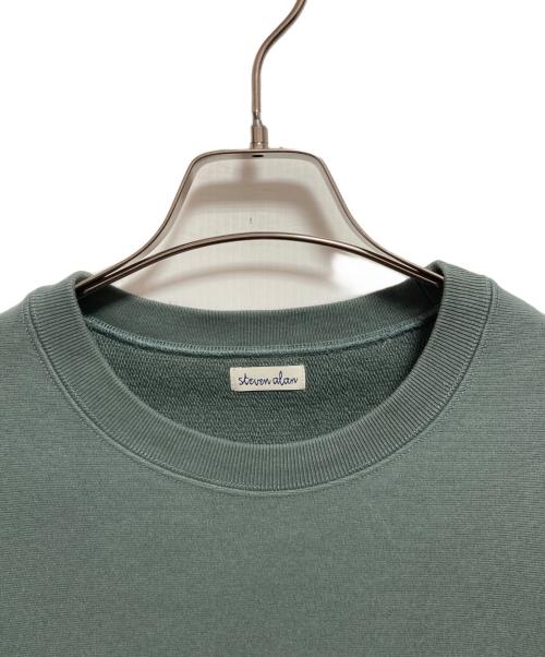 STEVEN ALAN（スティーブンアラン）STEVEN ALAN (スティーブンアラン) ウラケ セットイン クルーネック スウェット グリーン サイズ:Lの古着・服飾アイテム