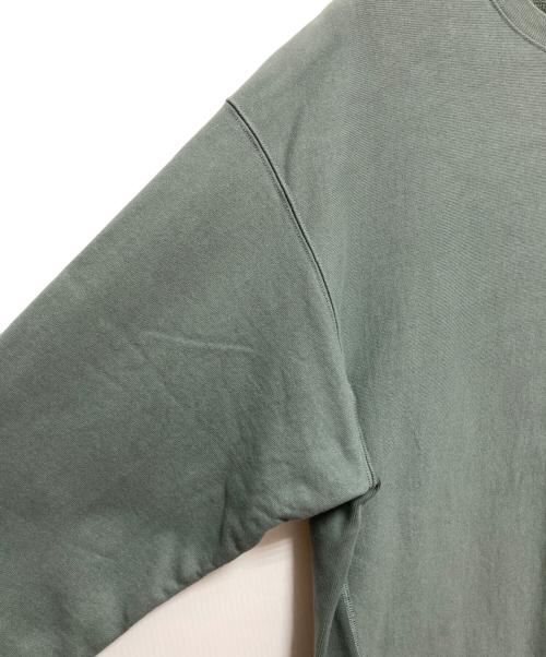 STEVEN ALAN（スティーブンアラン）STEVEN ALAN (スティーブンアラン) ウラケ セットイン クルーネック スウェット グリーン サイズ:Lの古着・服飾アイテム