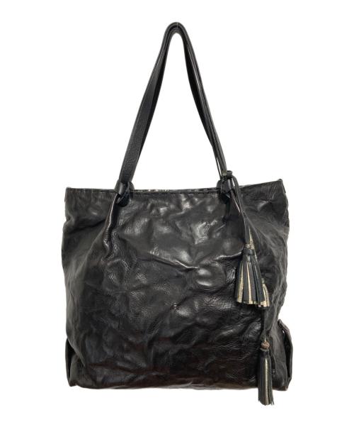 HENRY BEGUELIN（エンリーベグリン）HENRY BEGUELIN (エンリーベグリン) レザートートバッグ ブラックの古着・服飾アイテム