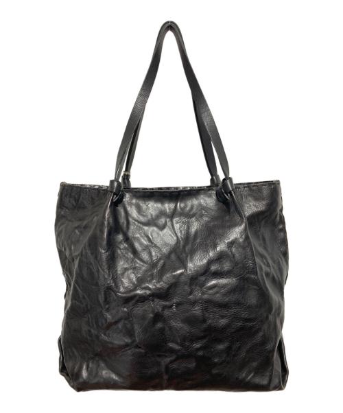 HENRY BEGUELIN（エンリーベグリン）HENRY BEGUELIN (エンリーベグリン) レザートートバッグ ブラックの古着・服飾アイテム