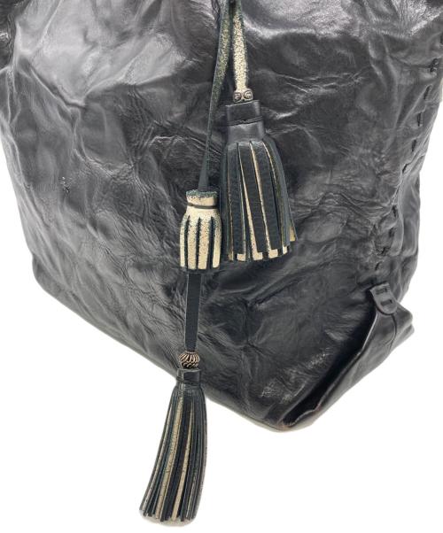 HENRY BEGUELIN（エンリーベグリン）HENRY BEGUELIN (エンリーベグリン) レザートートバッグ ブラックの古着・服飾アイテム