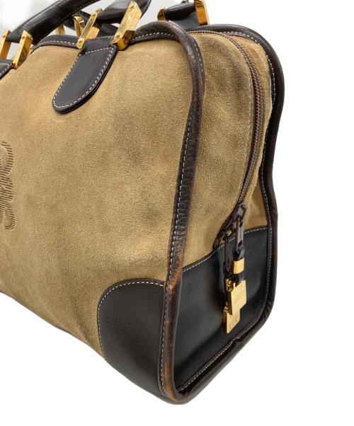 LOEWE（ロエベ）LOEWE (ロエベ) アマソナ32 ハンドバッグ ベージュの古着・服飾アイテム