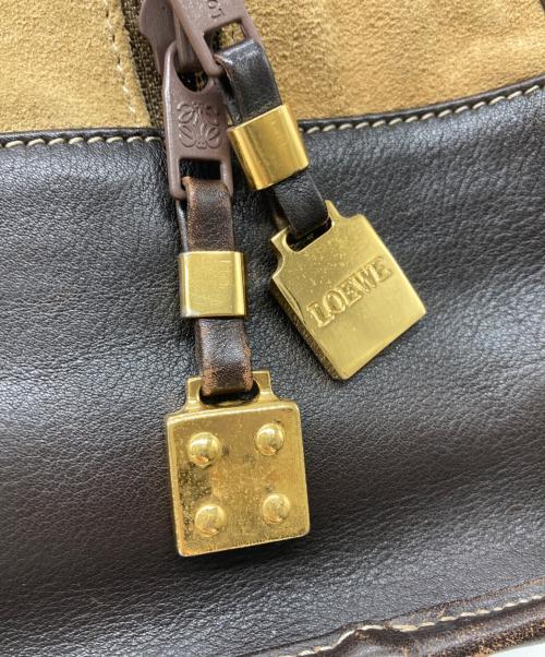 LOEWE（ロエベ）LOEWE (ロエベ) アマソナ32 ハンドバッグ ベージュの古着・服飾アイテム