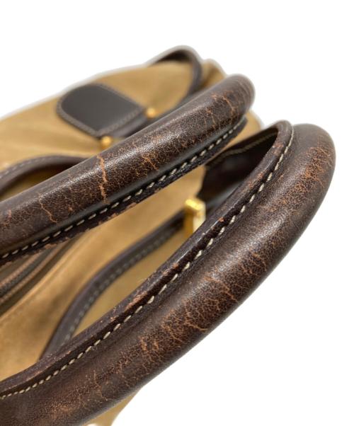 LOEWE（ロエベ）LOEWE (ロエベ) アマソナ32 ハンドバッグ ベージュの古着・服飾アイテム