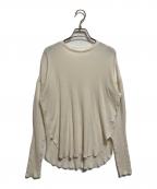 SACRAサクラ）の古着「EX.FINE MERINO RIB JSY TOP」｜アイボリー