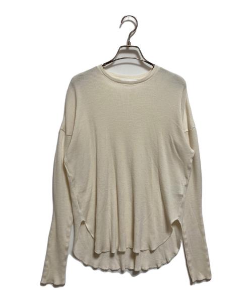 SACRA（サクラ）SACRA (サクラ) EX.FINE MERINO RIB JSY TOP アイボリー サイズ:38の古着・服飾アイテム