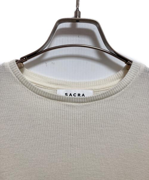 SACRA（サクラ）SACRA (サクラ) EX.FINE MERINO RIB JSY TOP アイボリー サイズ:38の古着・服飾アイテム