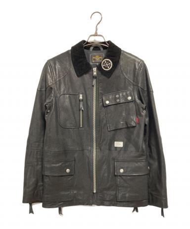 中古・古着通販】WTAPS (ダブルタップス) コーデュロイ襟切替レザー