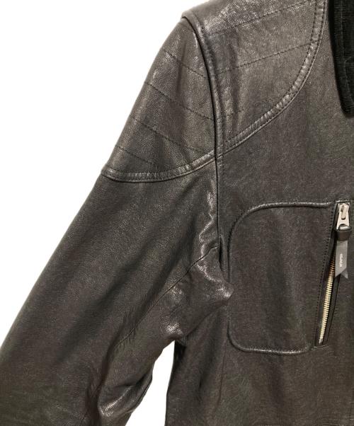 WTAPS（ダブルタップス）WTAPS (ダブルタップス) コーデュロイ襟切替レザージャケット ブラック サイズ:Mの古着・服飾アイテム
