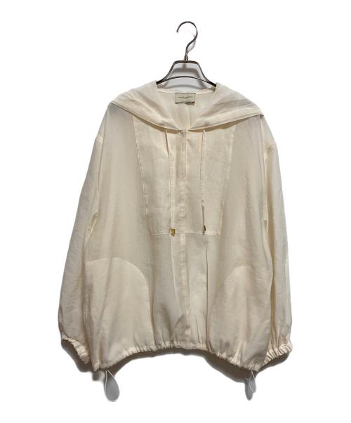 UNITED ARROWS（ユナイテッドアローズ）UNITED ARROWS (ユナイテッドアローズ) オーガンジー ブラウス ブルゾン ホワイト サイズ:不明の古着・服飾アイテム