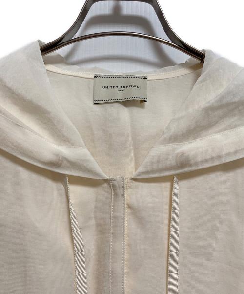 UNITED ARROWS（ユナイテッドアローズ）UNITED ARROWS (ユナイテッドアローズ) オーガンジー ブラウス ブルゾン ホワイト サイズ:不明の古着・服飾アイテム