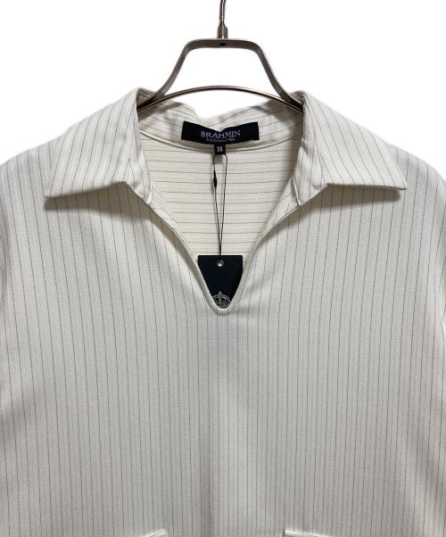 BRAHMIN（ブラーミン）BRAHMIN (ブラーミン) ストライプシャツワンピース ホワイト サイズ:38 未使用品の古着・服飾アイテム