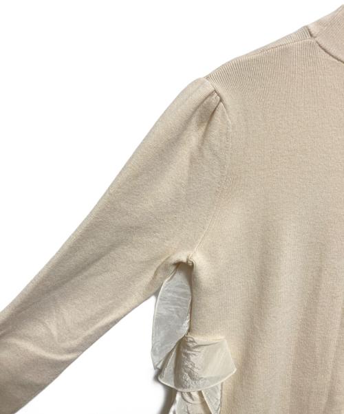 CELFORD（セルフォード）CELFORD (セルフォード) ラッフルデザインドッキングニットワンピ ベージュ サイズ:38の古着・服飾アイテム