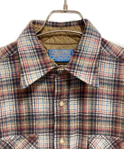 PENDLETON（ペンドルトン）PENDLETON (ペンドルトン) 70’S チェックネルシャツ ベージュ サイズ:表記無しの古着・服飾アイテム