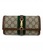 GUCCIグッチ）の古着「GGスプリーム ジャッキー1961 チェーンウォレット」｜ベージュ