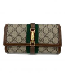 GUCCI（グッチ）の古着「GGスプリーム ジャッキー1961 チェーンウォレット」｜ベージュ