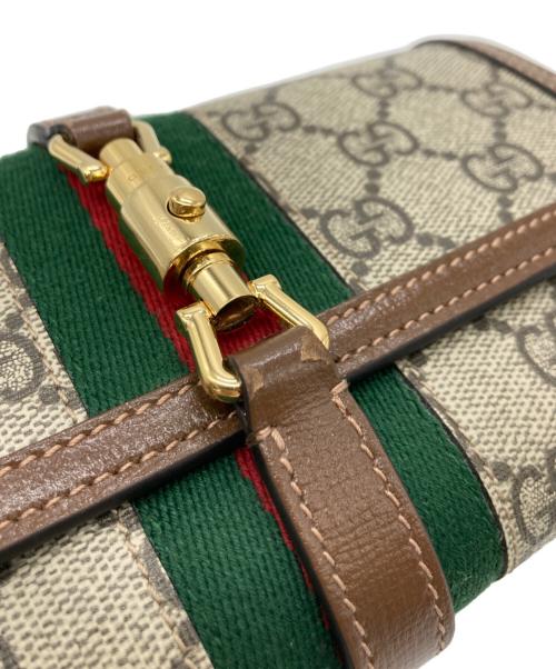GUCCI（グッチ）GUCCI (グッチ) GGスプリーム ジャッキー1961 チェーンウォレット ベージュの古着・服飾アイテム