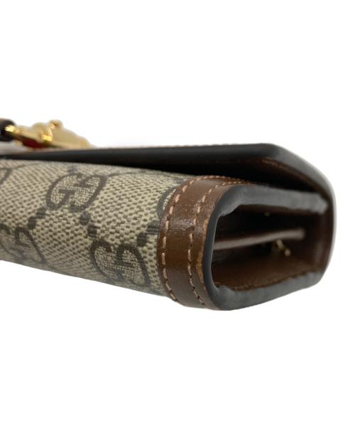 GUCCI（グッチ）GUCCI (グッチ) GGスプリーム ジャッキー1961 チェーンウォレット ベージュの古着・服飾アイテム