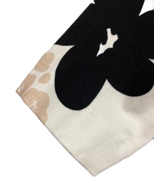 marimekko（マリメッコ）marimekko (マリメッコ) カットソーワンピース ホワイト×ブラック サイズ:Mの古着・服飾アイテム