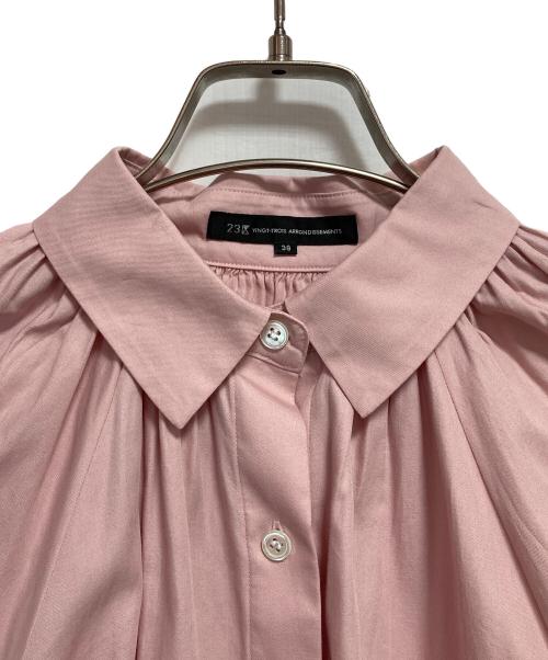 23区（ニジュウサンク）23区 (ニジュウサンク) CANCLINI ギャザー シャツ ピンク サイズ:38の古着・服飾アイテム