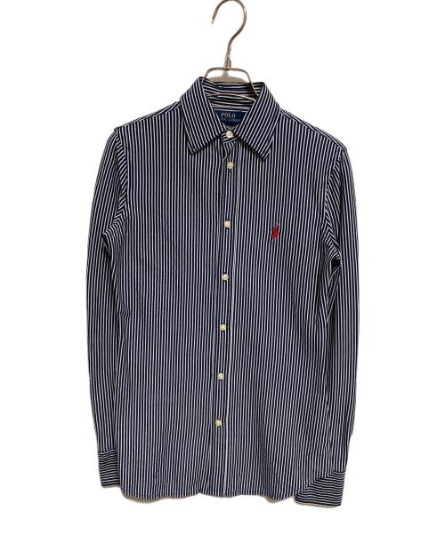 POLO RALPH LAUREN（ポロ・ラルフローレン）POLO RALPH LAUREN (ポロ・ラルフローレン) ストライプシャツ ネイビー サイズ:XSの古着・服飾アイテム