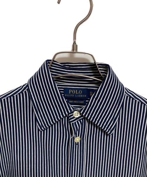 POLO RALPH LAUREN（ポロ・ラルフローレン）POLO RALPH LAUREN (ポロ・ラルフローレン) ストライプシャツ ネイビー サイズ:XSの古着・服飾アイテム