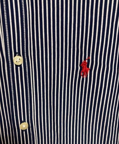 POLO RALPH LAUREN（ポロ・ラルフローレン）POLO RALPH LAUREN (ポロ・ラルフローレン) ストライプシャツ ネイビー サイズ:XSの古着・服飾アイテム