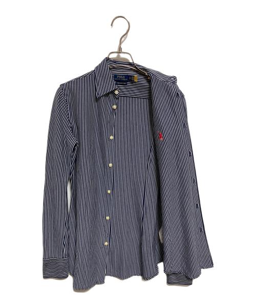 POLO RALPH LAUREN（ポロ・ラルフローレン）POLO RALPH LAUREN (ポロ・ラルフローレン) ストライプシャツ ネイビー サイズ:XSの古着・服飾アイテム