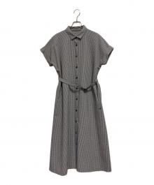 MACKINTOSH PHILOSOPHY（マッキントッシュ フィロソフィー）の古着「シアサッカーシャツワンピース」｜ホワイト×ブラック