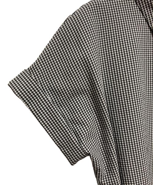 MACKINTOSH PHILOSOPHY（マッキントッシュ フィロソフィー）MACKINTOSH PHILOSOPHY (マッキントッシュ フィロソフィー) シアサッカーシャツワンピース ホワイト×ブラック サイズ:38の古着・服飾アイテム