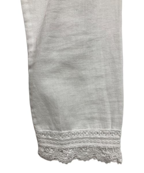 45R（フォーティファイブ・アール）45R (フォーティファイブ・アール) カットワークレース切り替えブラウス ホワイト サイズ:2の古着・服飾アイテム