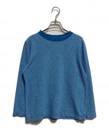 45R（フォーティファイブ・アール）の古着「縞天竺の四角Tシャツ」｜ブルー×ホワイト