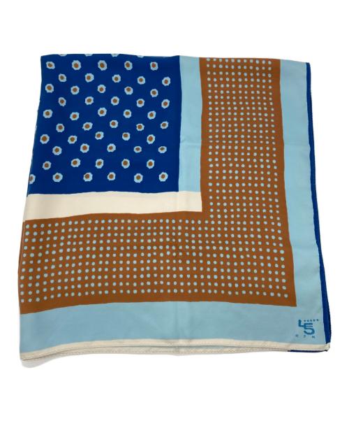 45rpm（45アールピーエム）45rpm (45アールピーエム) 大判ストール ブルーの古着・服飾アイテム