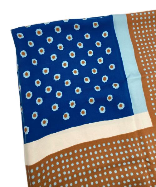 45rpm（45アールピーエム）45rpm (45アールピーエム) 大判ストール ブルーの古着・服飾アイテム